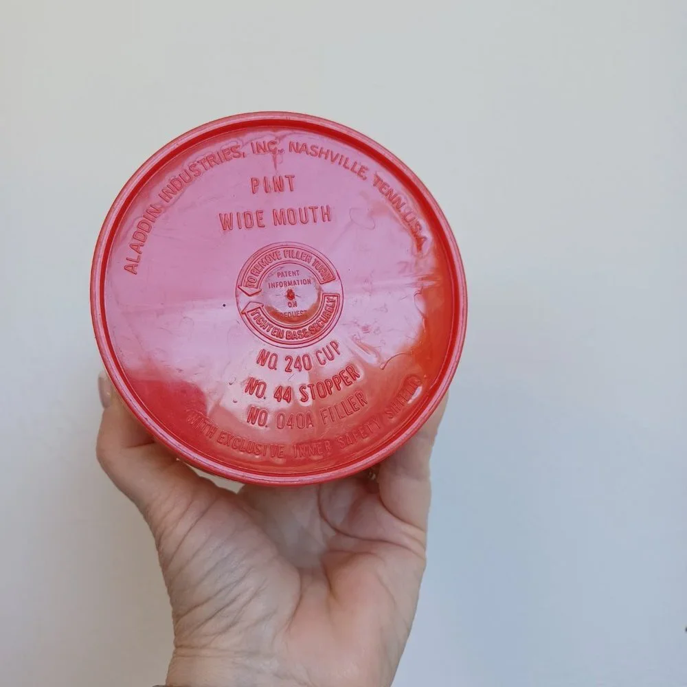 Aladdin Vintage Thermos Classic Red Wide Mouth